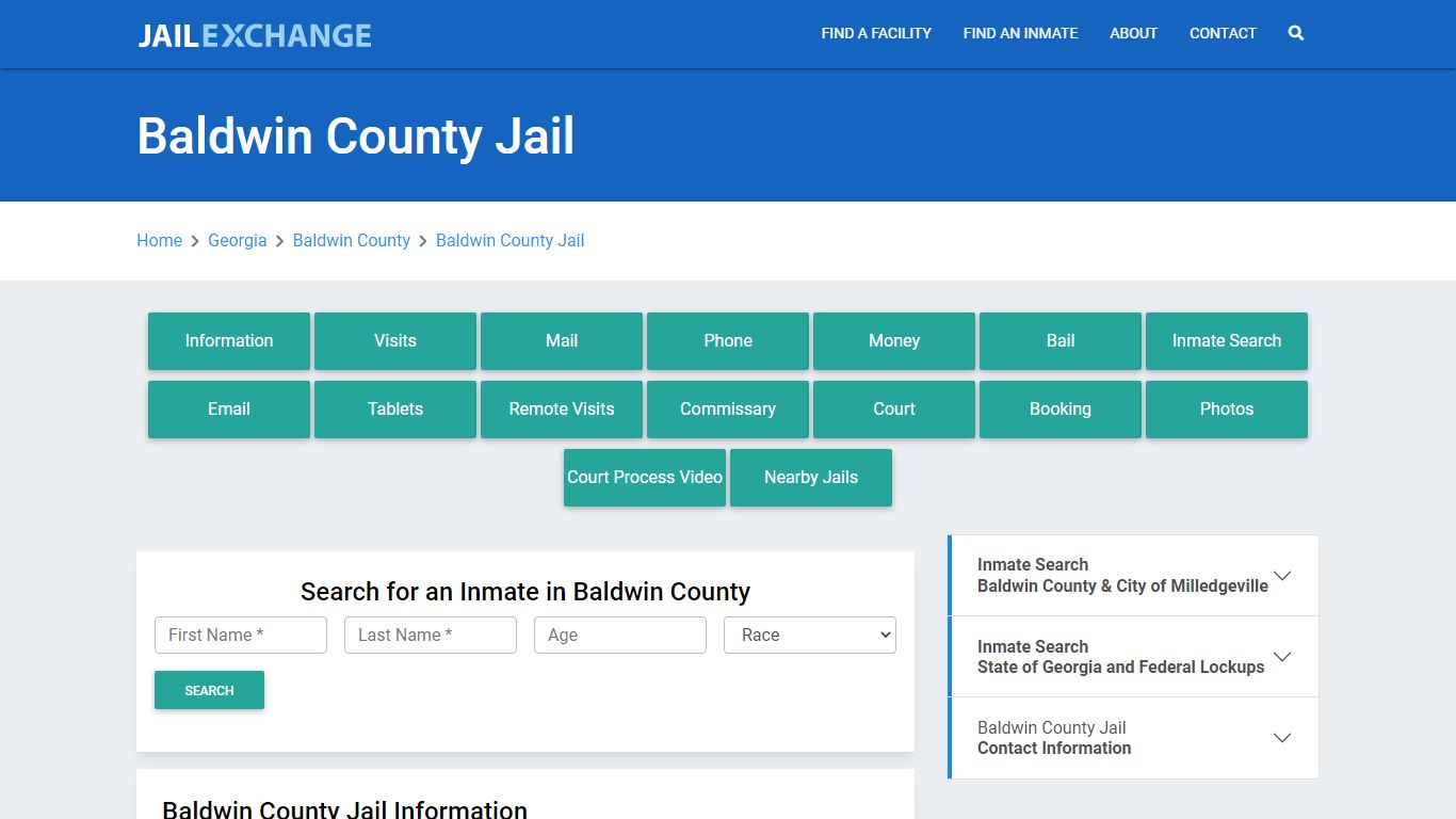 Baldwin County Jail Roster Lookup, GA, Inmate Search